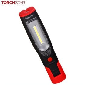 TORCHSTAR Rechargeable LED Work Light, UL-listed Power Supply, USB Charging Port, Dual Magnetic Bases & 360Â° Rotate Hanging Hooks, Handheld Flashligh